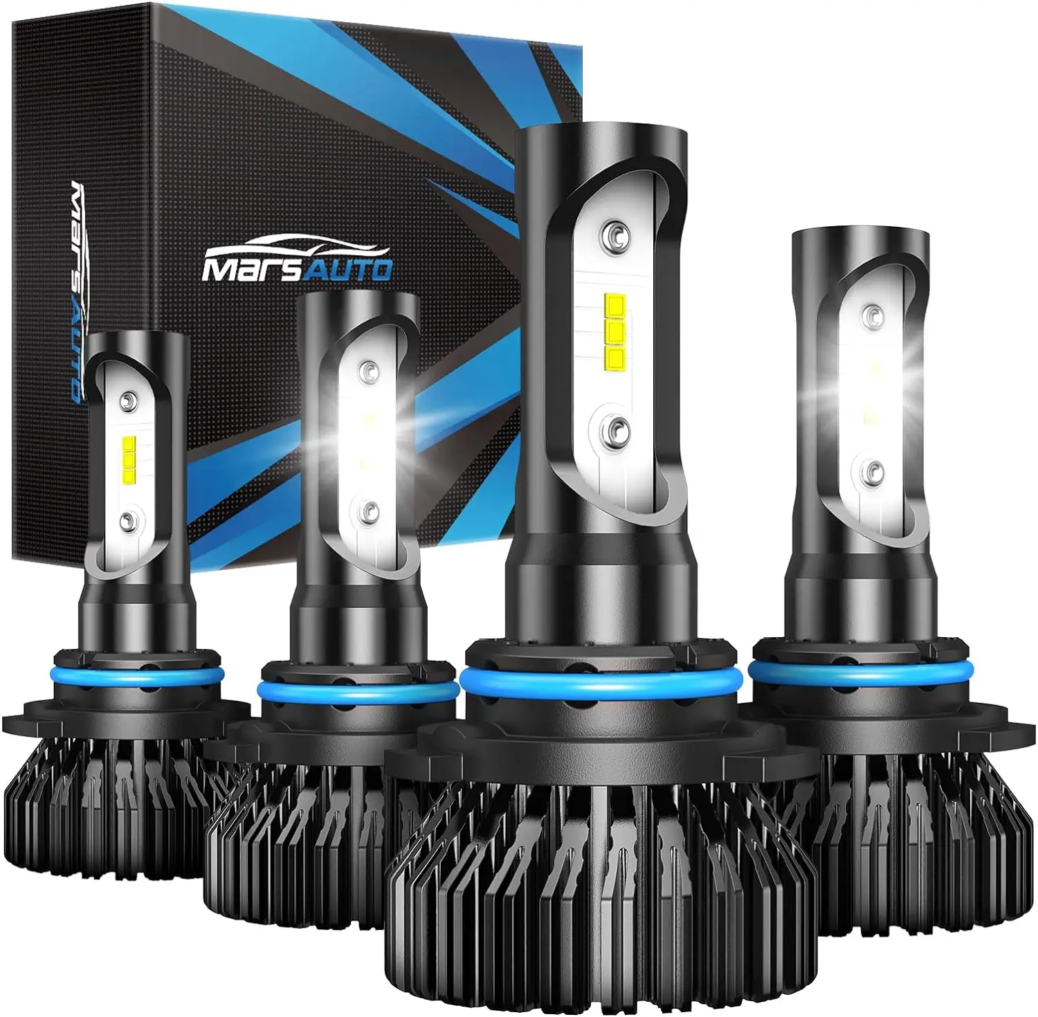 

Marsauto 9006/HB4 Low Beam 9005/HB3 High Beam Bulbs, Cool Bright Kits, Pack of 4