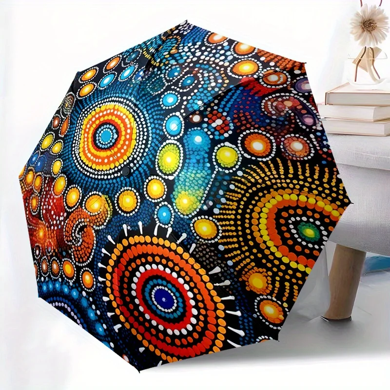 

Автоматический складной зонт с 8-спицевой конструкцией, 1 шт. - автоматический механизм складывания, легкий и прочный дизайн.