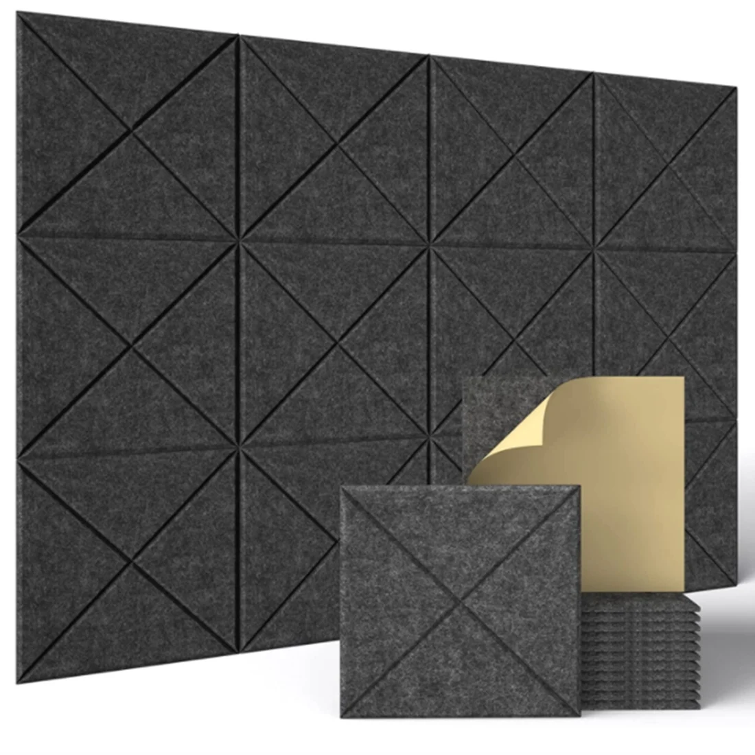 

12 Pcs Acoustic Panels,Sound Insulation Board,Wall Sound Insulation Board,for Acoustic Treatment,Wall Decor,Studio,Etc