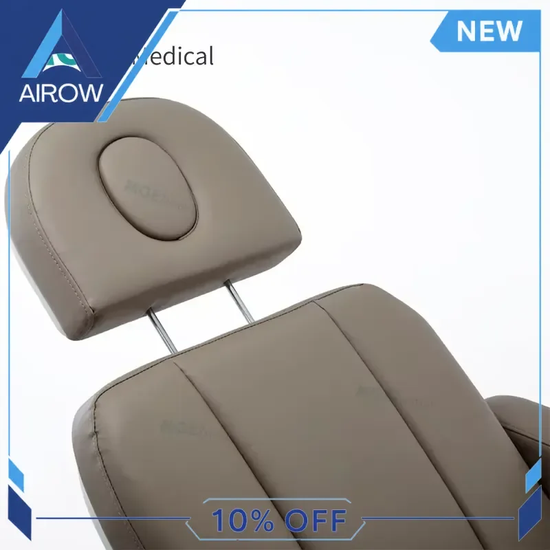 for MEDIGE Electric Massage Table Grey Leather Foldable Facial Bed Adjustable Lash Beauty Couch for Salon Hotel Spa Use 5