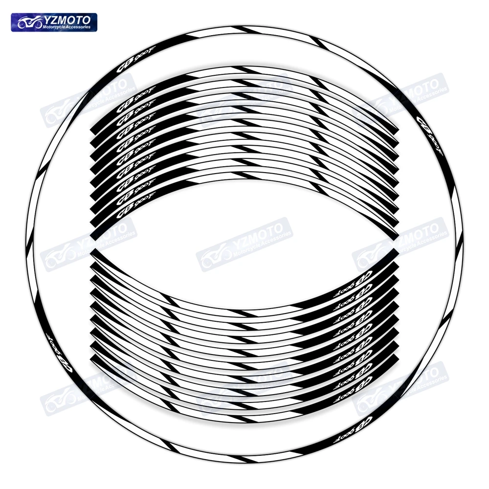 For Honda CB900F CB 900F Motorcycle 17 Inch Front And Rear Wheel Sticker Hub Decal Modified Reflective Decorative Rim Stickers 3