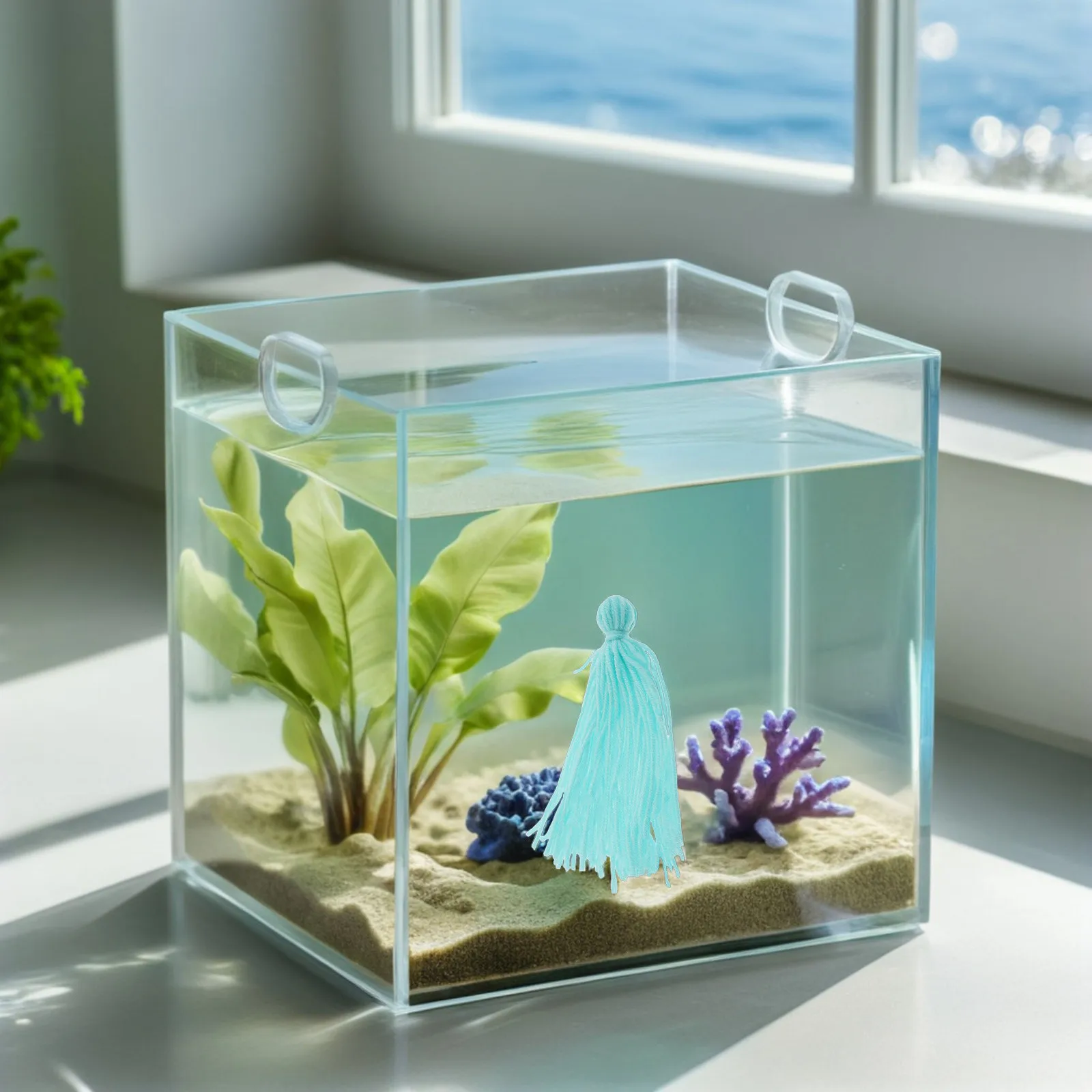 

10pcs Fish Tank Spawning Mop Floating Spawning Mop Fish Egg Catcher Grass Aquarium Shrimp Breeding Shelter For Betta Resting Bed