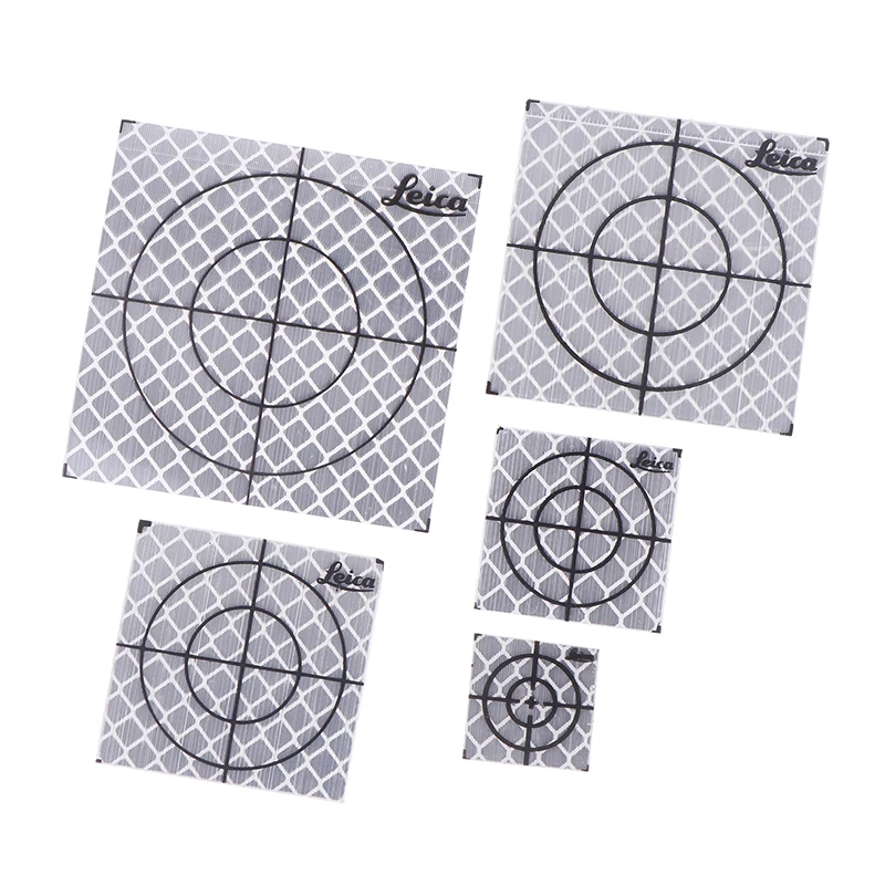 10Pcs 20 30 40 50 60mm Total Station Reflector Sheet For Total Station Survey Geography White Target Sheet Reflective Sticker