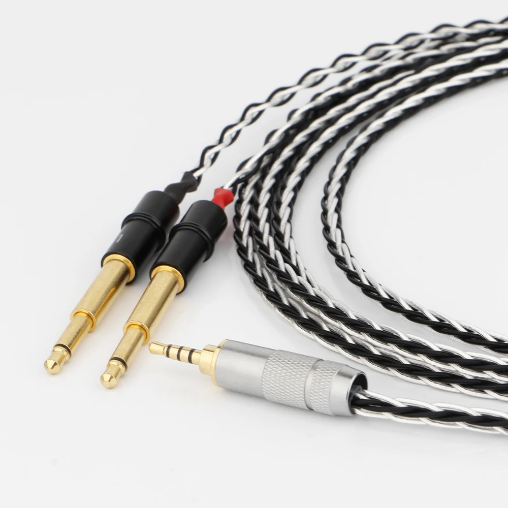 Meze 99 Classics NEO NOIR Kabel Earphone yang Ditingkatkan 8 Core OCC Kabel Keseimbangan Berlapis Perak |   Kompatibel dengan 2.5/3.5/4.4/6.35mm