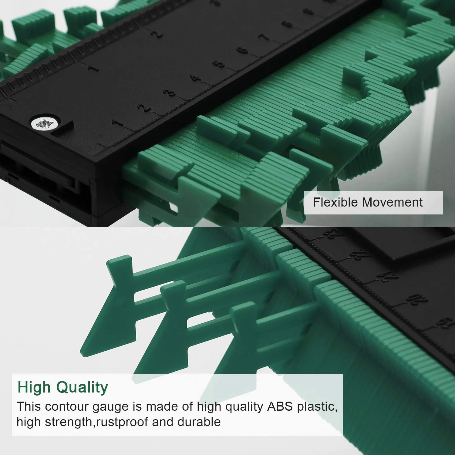 CJSD-10 Inch Contour Gauge Plastic Profile Gauge Multifunctional Shape Duplicator Edge Shaping Measure Ruler For Professional Pr
