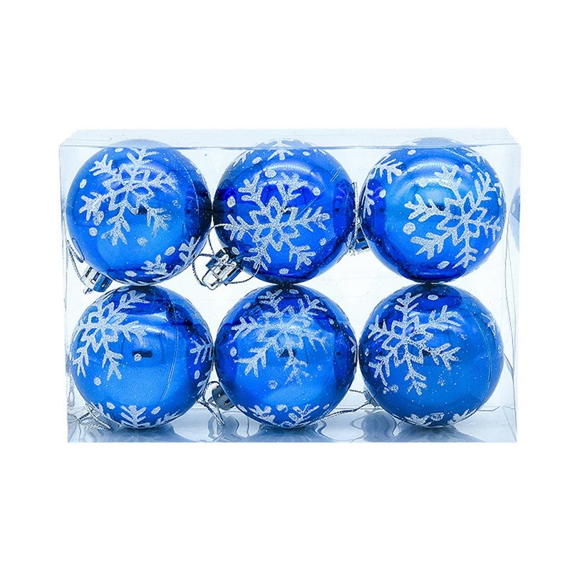 SEWS-6Pcs 6Cm Christmas Balls Christmas Tree Decorations Christmas Gift Xmas Christmas Decorations For Home Outdoor Toys