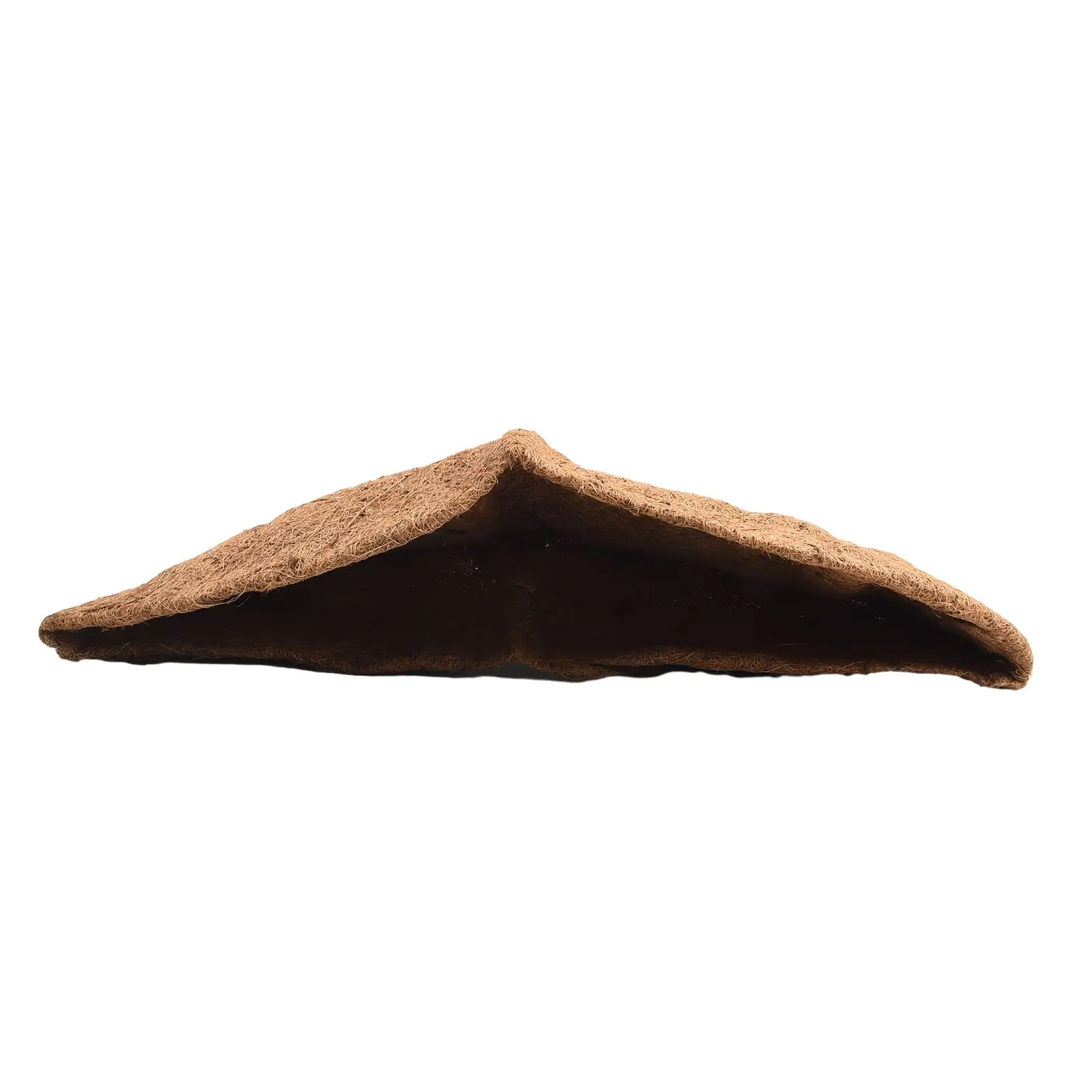 Replacement Natural Coco Liner for Hanging Baskets Half Moon Shaped Trough for Indoor Outdoor Wall Mounted Planters