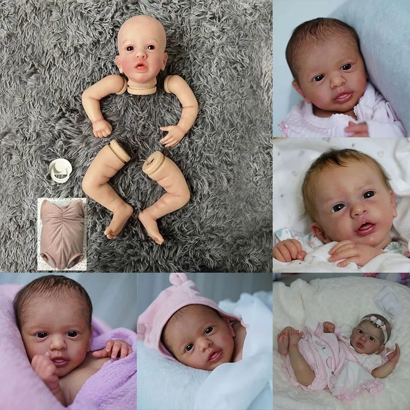 

20inch Aleyna Already Painted Reborn Doll Kit soft touch with cloth Body and Eyes included