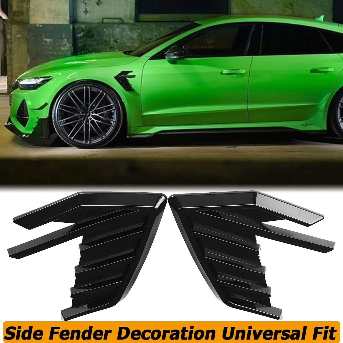 Side Air Fender Vents Trim Sticker Decoration Cover Universal For Audi A3 8V A4 B8 B6 Q5 A5 A6 C6 C5 Q7 Car Accessories