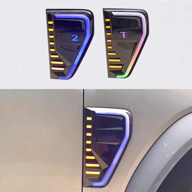 Car Leaf Panel Streamer Turn Signal Fit for JETOUR Traveler T2 2023 Modification Car Leaf Panel Light Decorative Accessories