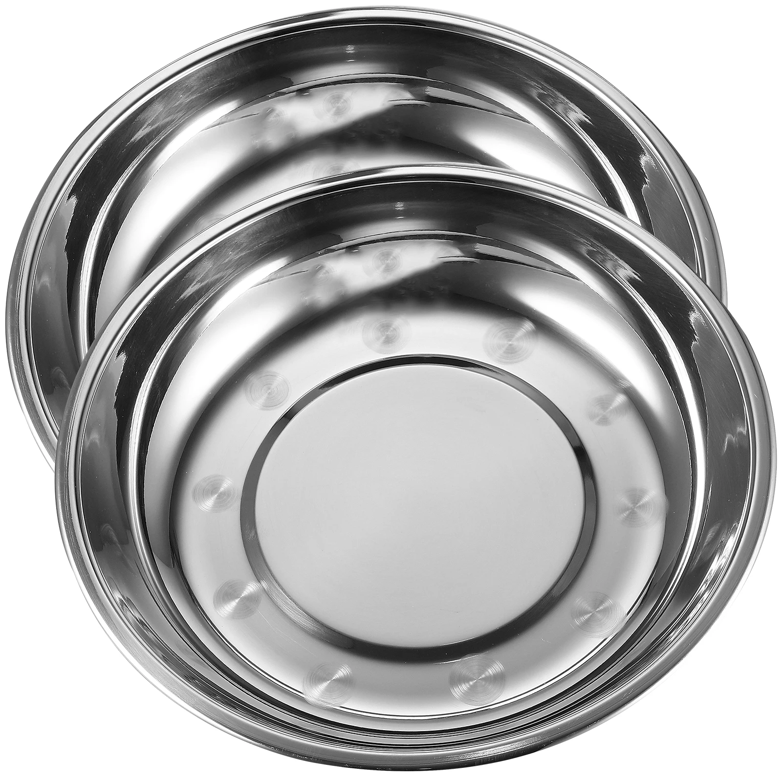 

2Pcs Stainless Steel Pet Food Bowls Large Capacity Stable Base Spill Resistant Cat Dog Water Bowls Easy Clean Pet Supplies