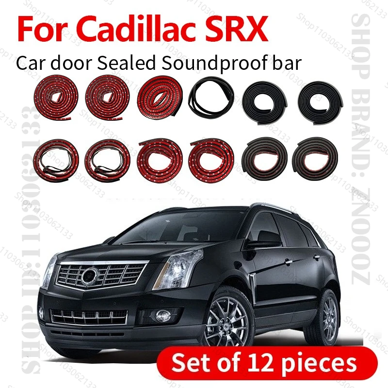 

Для Cadillac SRX 2003-2016 гг., уплотнительная лента для двери автомобиля, резиновая двухслойная уплотнительная лента, звукоизоляционная пылезащитная уплотнительная лента, набор из 12 шт.