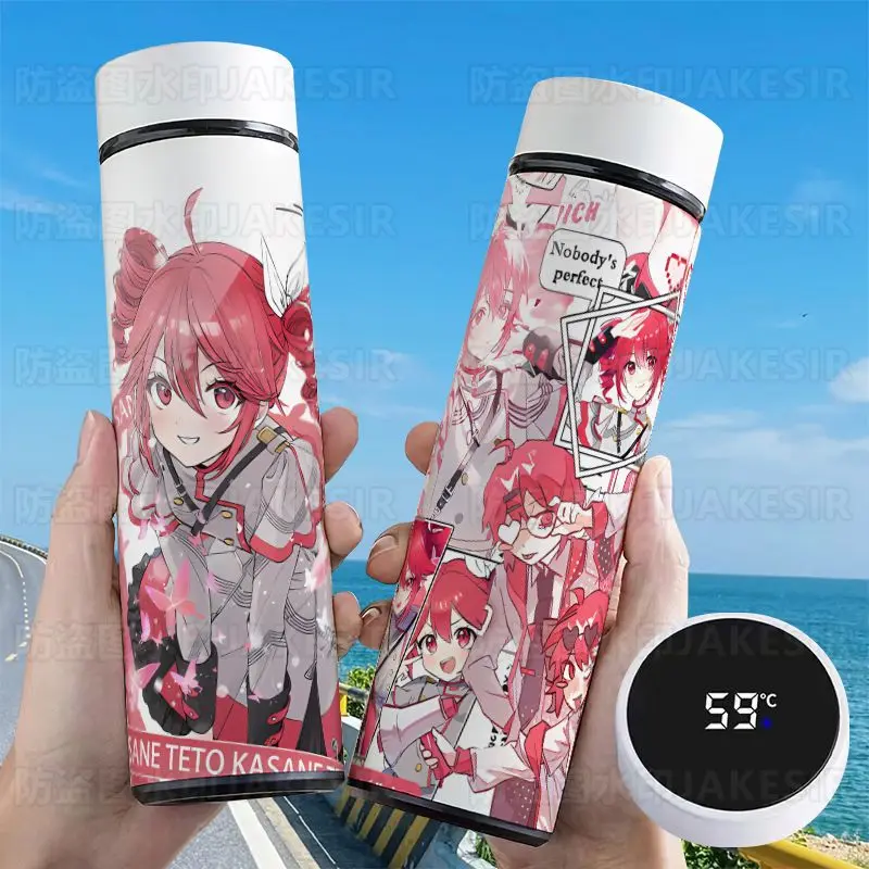 أنيمي كاسان تيتو كوسبلاي 500 مللي عرض درجة الحرارة كوب قارورة عازلة من الفولاذ المقاوم للصدأ كوب قهوة هدية عيد ميلاد