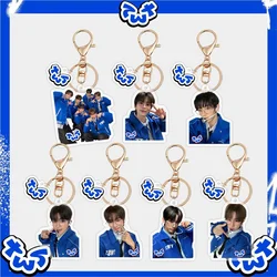 Kpop TWS Keychain Albums Sparkling Blue Photo Figure Keyring SHINYU DOHOON YOUNGJAE HANJIN JIHOON KYUNGMIN Pendent Fans Gift