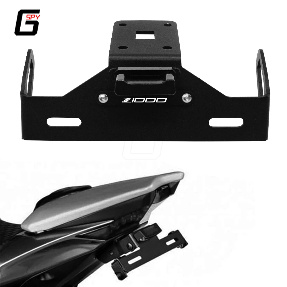 For KAWASAKI Z1000 Z1000R 2014-2017 Z1000R 2018-2021 Motorcycle Accessories LED Lighting Lamp Bracket Rear License Plate Holder