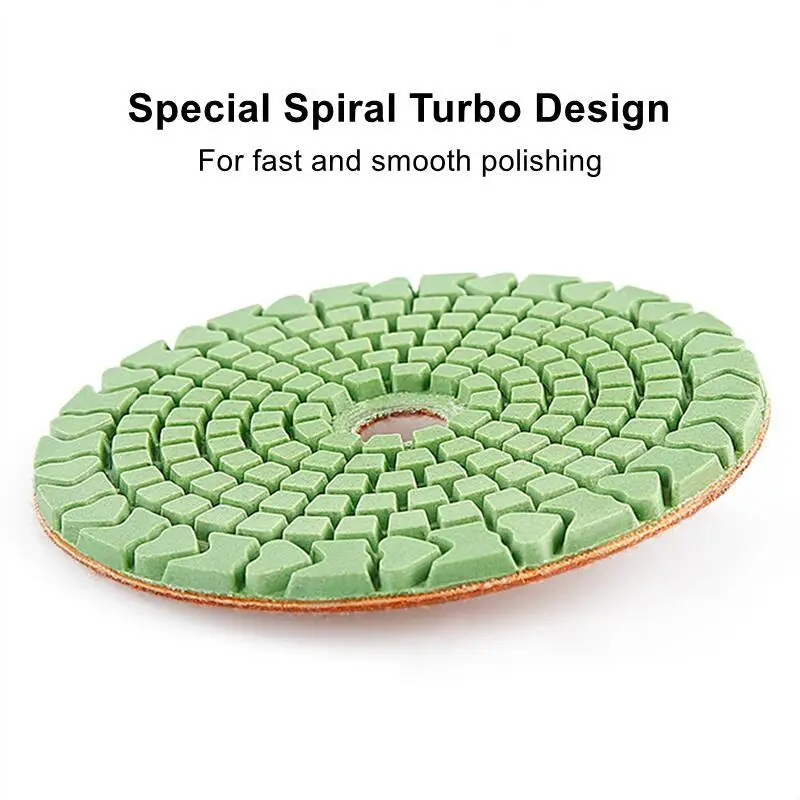 7 Stück/Set 4-Zoll Flexible Polierpads 100mm Nass-Polierpad Granit Marmor Schleifscheibe – Detail 5