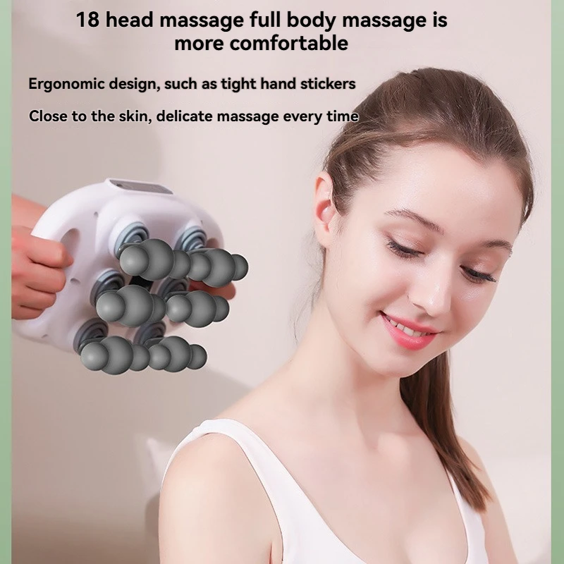 

18 Head Muscle Vibration Massage Gun Professional Full Body Fascia Gun Relieves Muscle Tension And Deep Tissue Percussion
