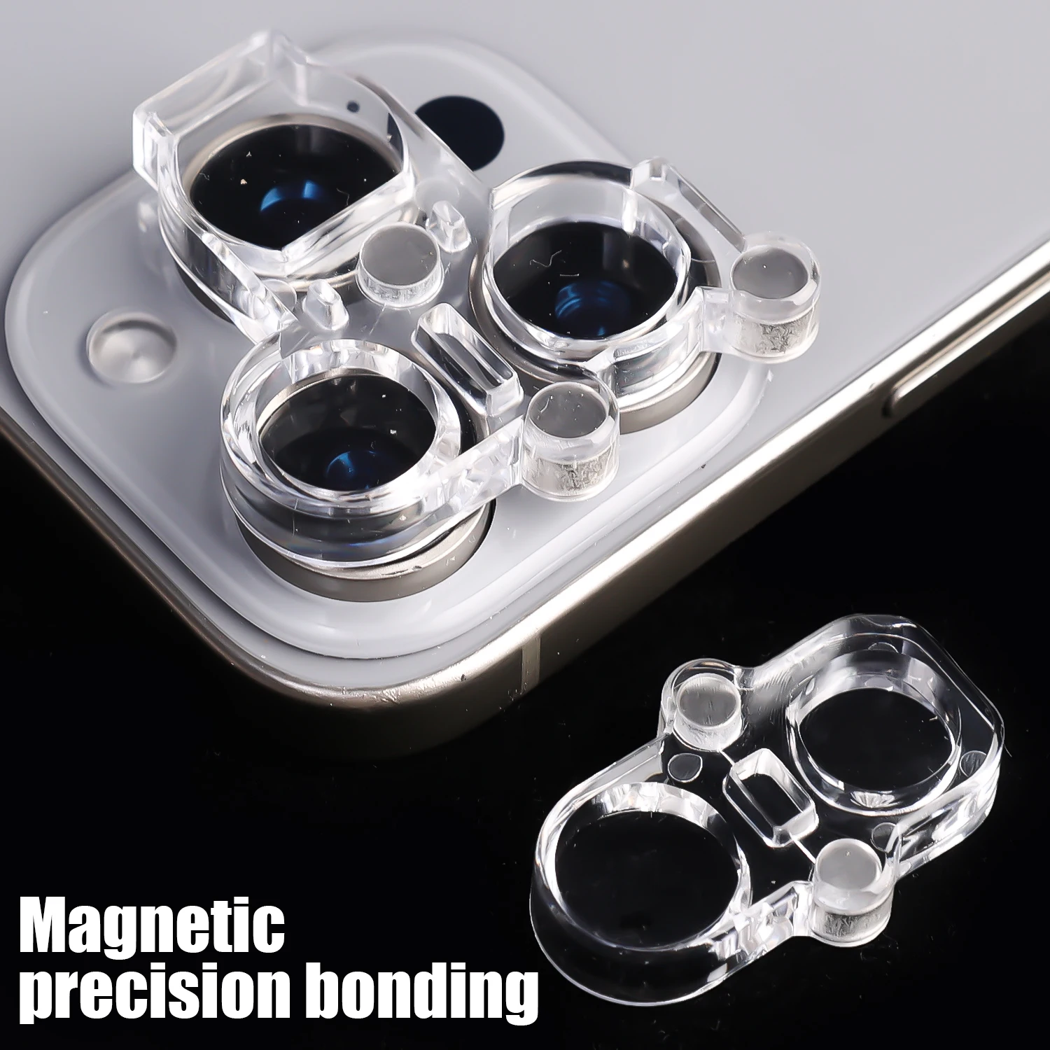 

Transparent Magnetic Back Lens Protecive Cover For iPhone 12 13 14 15 16 Pro MAX Back Camera Clear Magnet Protectors