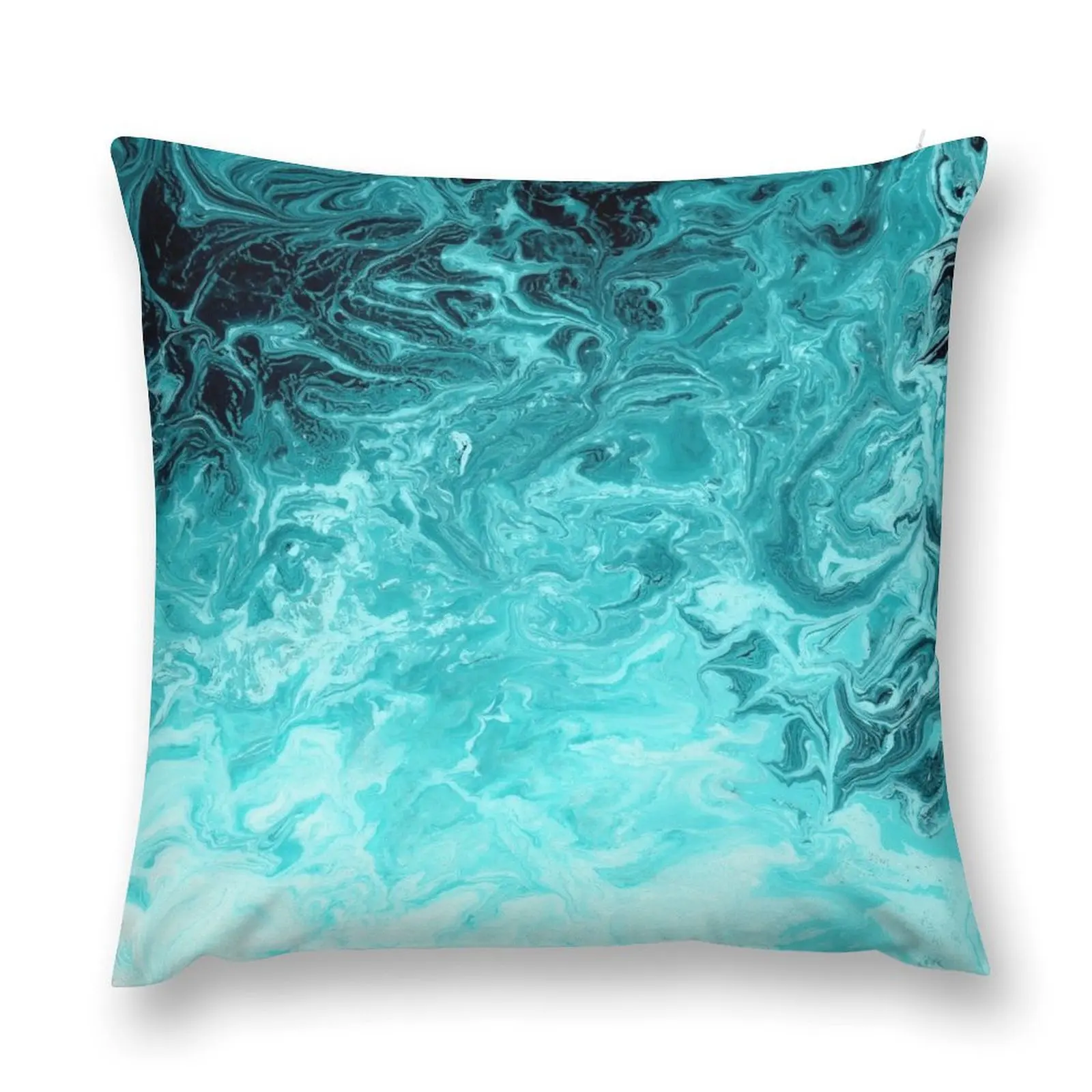 

Wave Turquoise Throw Pillow Luxury Sofa Cushions luxury throw pillow covers pillow