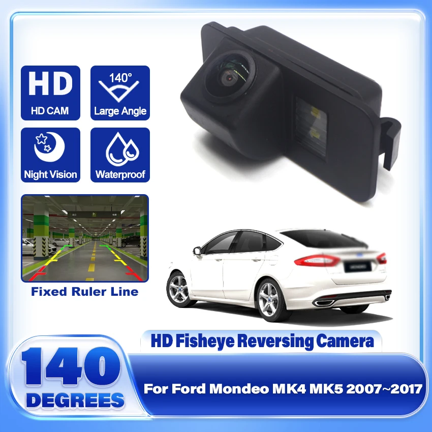 

Камера заднего вида CCD HD «рыбий глаз» для Ford Mondeo MK4 MK5 2007 2008 2009 2010 2011 2012 2013 2014 2015 2016 2017 Автомобильный монитор