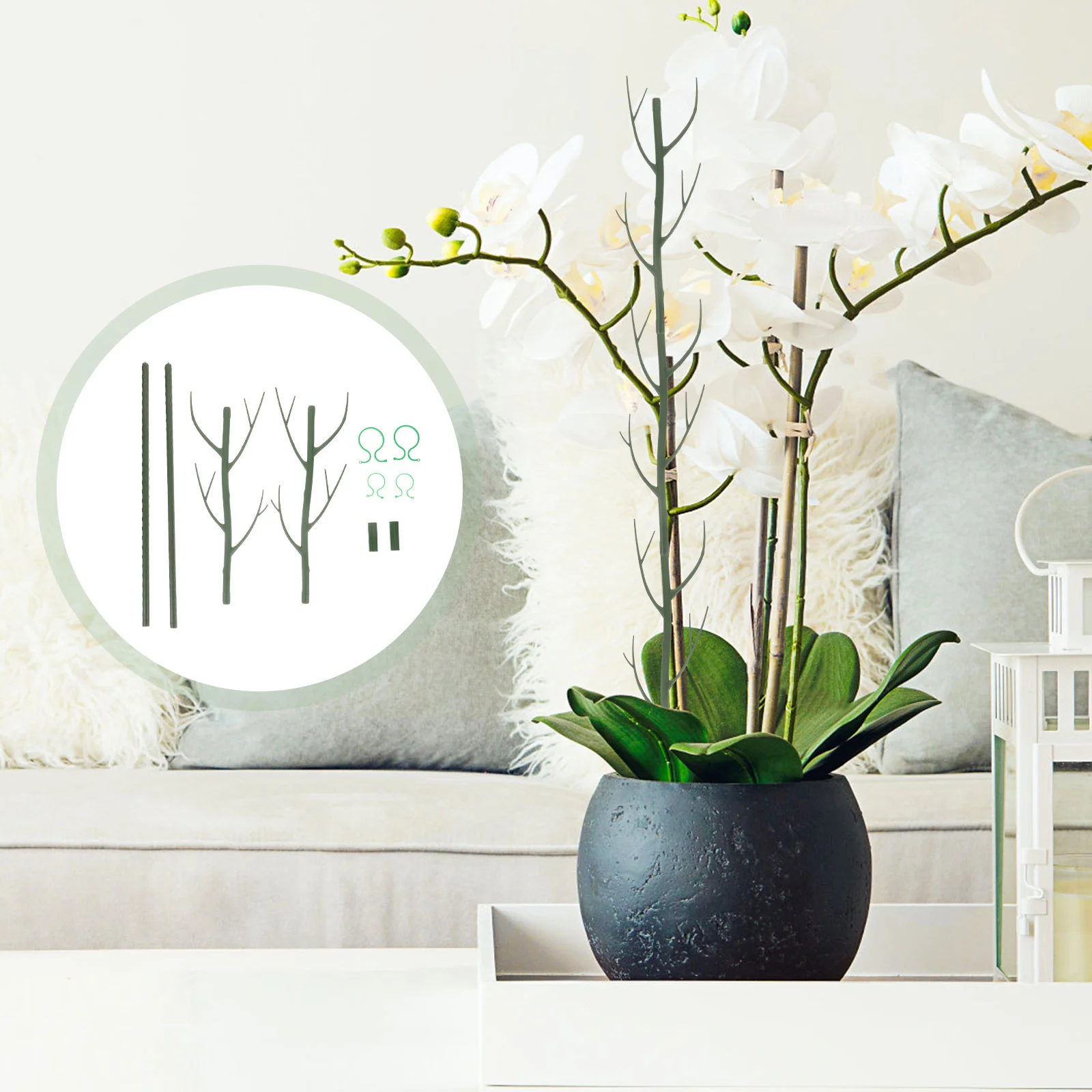 

2Pcs Plant Support Climbing Frame Branch Shape Sturdy PP Material for Garden Indoor Outdoor Use Trellis for Potted Plants