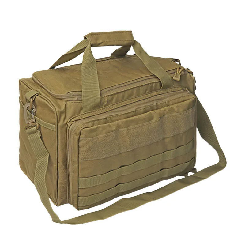 

Gun Range Storage Bag Molle System Outdoor Hunting Accessory Nylon Gun Tactical Case Bags Pistol Tool Shoulder Pack Sniper Black