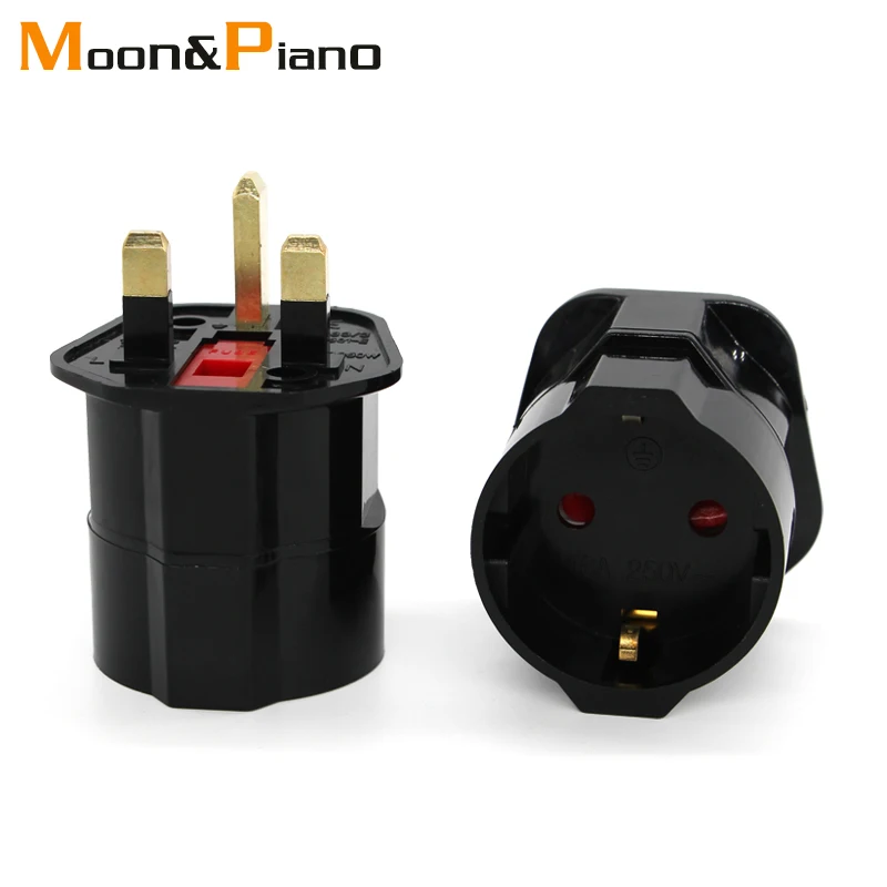 Multifunctional EU European To UK Plugs Adapter Power Converter 2 Pin Socket Travel 250V 13A Dubai Singapore Universal Adaptor