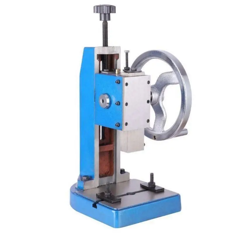 TEBAK Desktop Press Micro Punch Steering Pheel Punch Disk Riveting Punch 0.5t 1.0t 1.5t Punching Machine Portable Electric Small