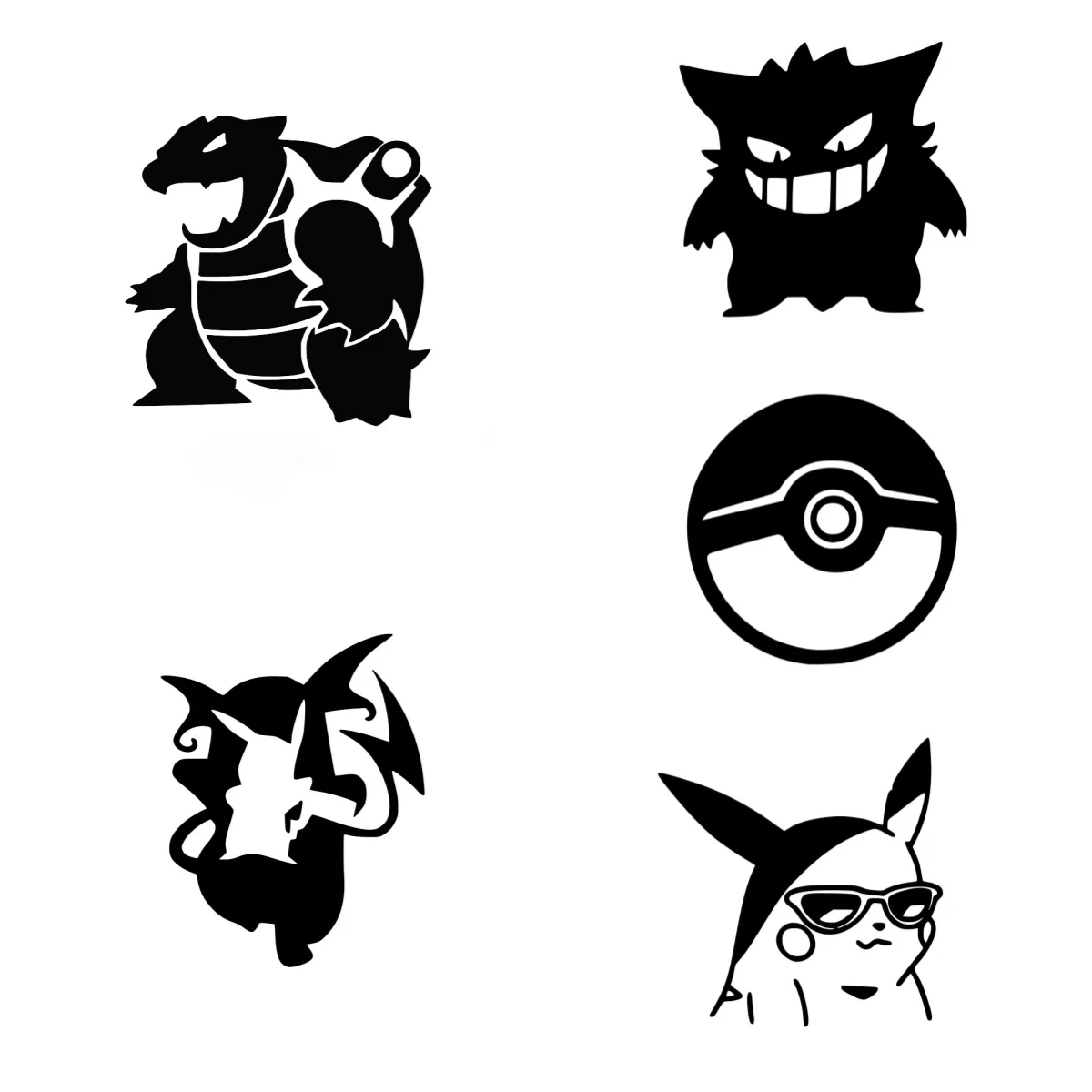 Cartoon Anime Pokemon Ball Car Sticker Vinyl Decal Waterproof Off Road Bumper Window Outdoor Travel Auto Accessories