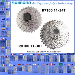 Shimano 105 R7100 Ultegra R8100 12 Speed Road Bike Bicycle Cassette R7101 11-34T 11-36T Freewheel R8101 11-30T 11-34T K7 12s