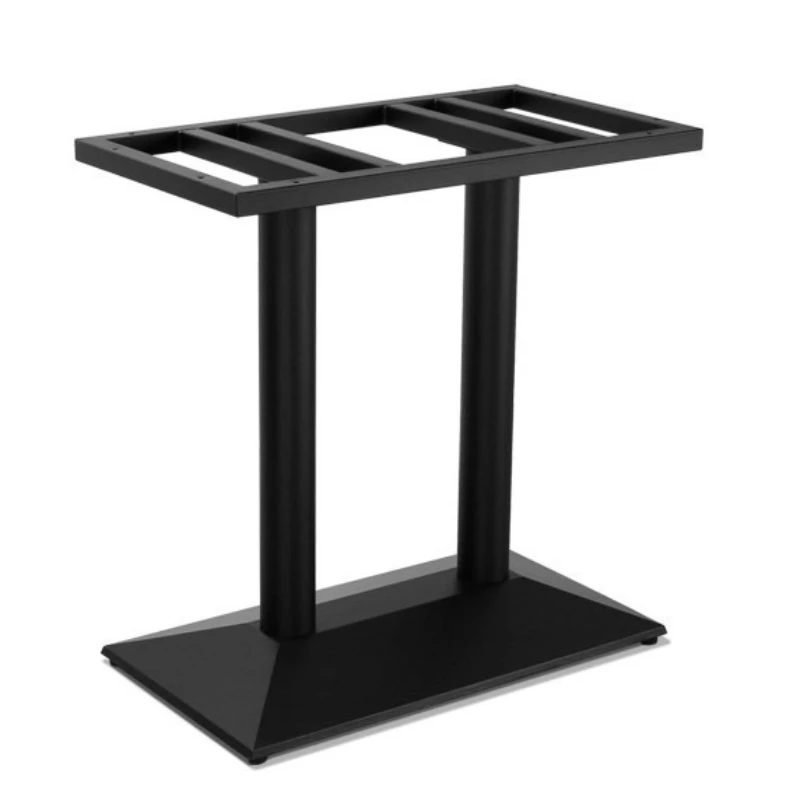 

Double column, square, thickened, iron table rack, furniture, cast iron, table foot