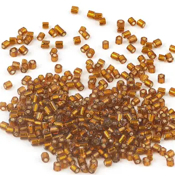 Louleur 銀色內芯管狀捷克玻璃珠,適用於珠寶製作、包包、服裝縫紉、DIY手鍊等,批發 10 最佳銷售 管珠 - №9