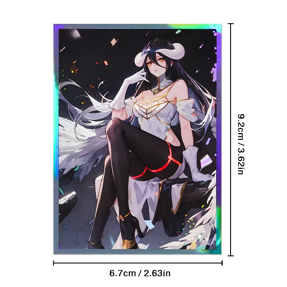 60PCS 67x92mm Albedo Protector Sleeves Toploading Trading Holo Anime Art Card Sleeves Protectors for TCG MTG PTCG Sport Card