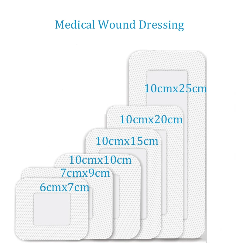 40 Pcs/Lot Medical Wound Dressing Breathable Sterile Sticker Patch Non-woven Big Band Aid For First Aid And Daily Home Care