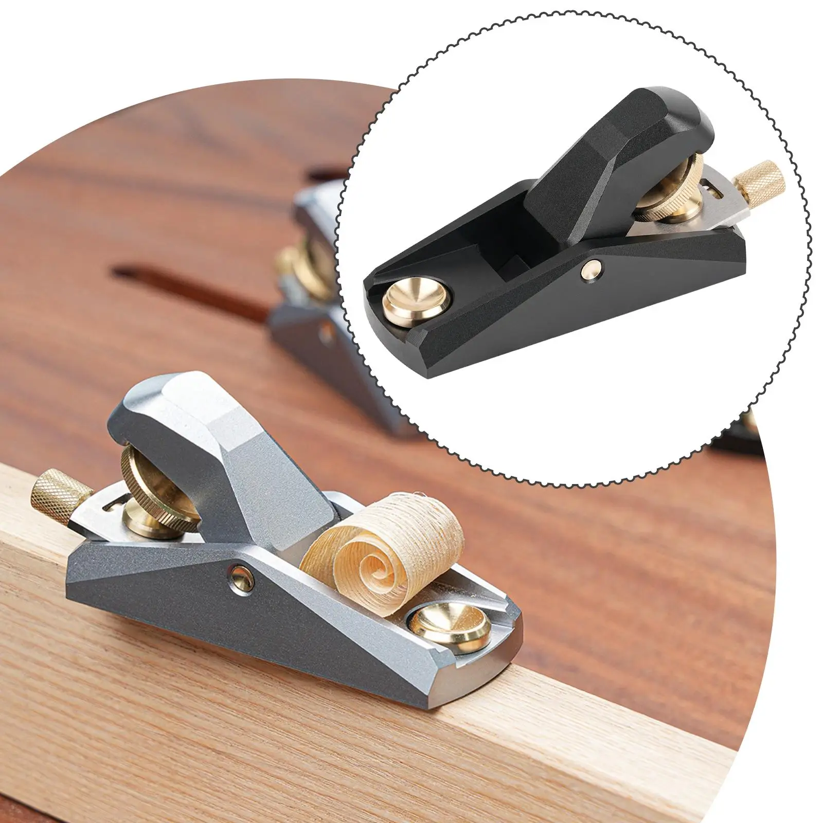 Low Angle Block Plane Portable Sturdy Aluminum Alloy Manual Planer for Crafting Wooden Edges Carpentry Hand Tool