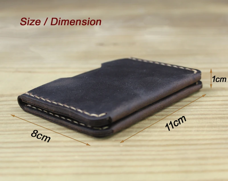 Luxury Handmade Genuine Leather Card Wallet Men Credit Card holder Women ID Sleeve Name Card Holder Cowhide Business Card Case