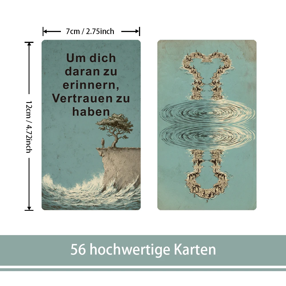56 German Oracle Cards, Original Design, Whispers of Why, Directional Guidance, Active Living, Card Games, Tarot Cards, 14+