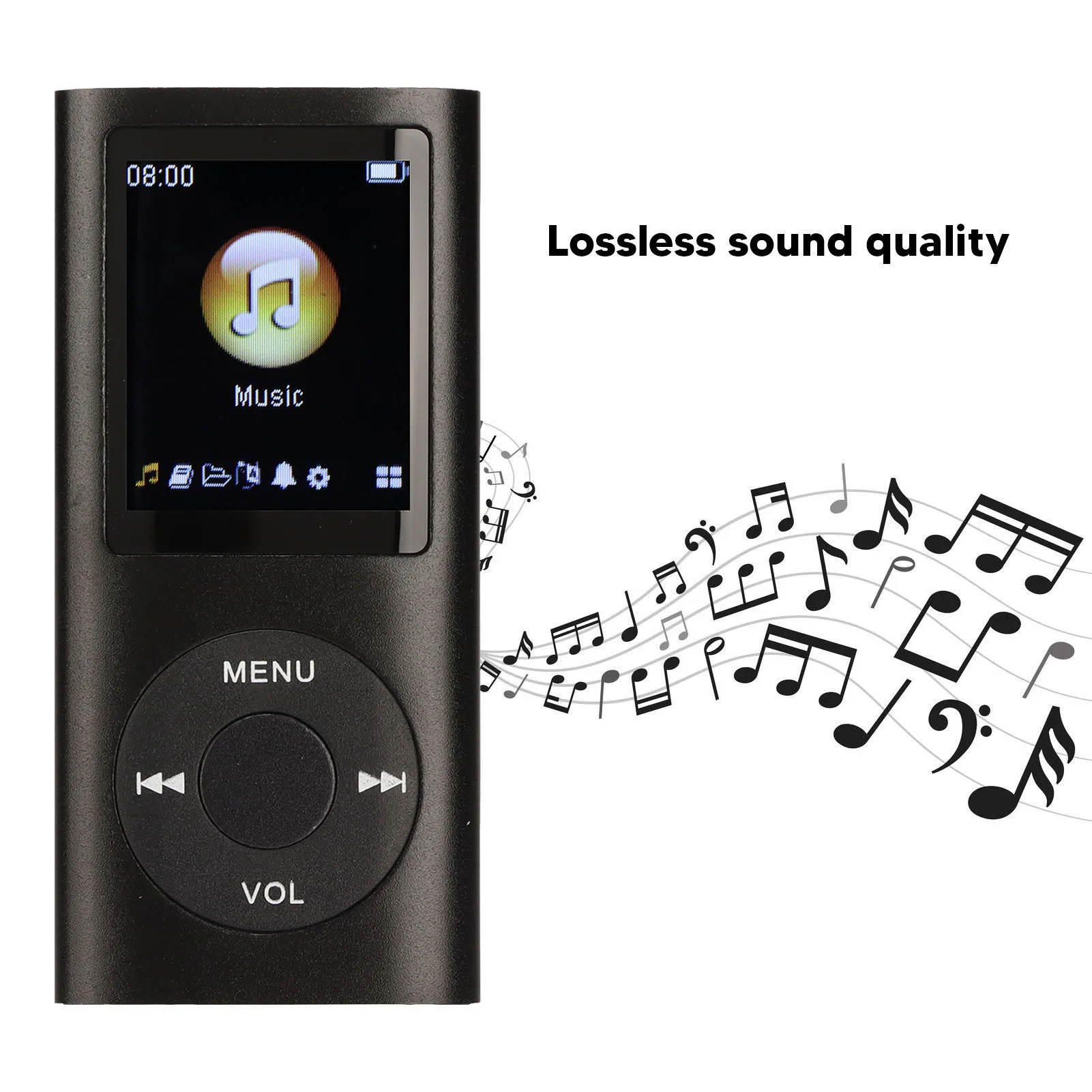 Aluminum Alloy MP3 Player – Slim Portable Digital Music Player with 1.8-Inch LCD Screen & Lossless Audio Playback 4