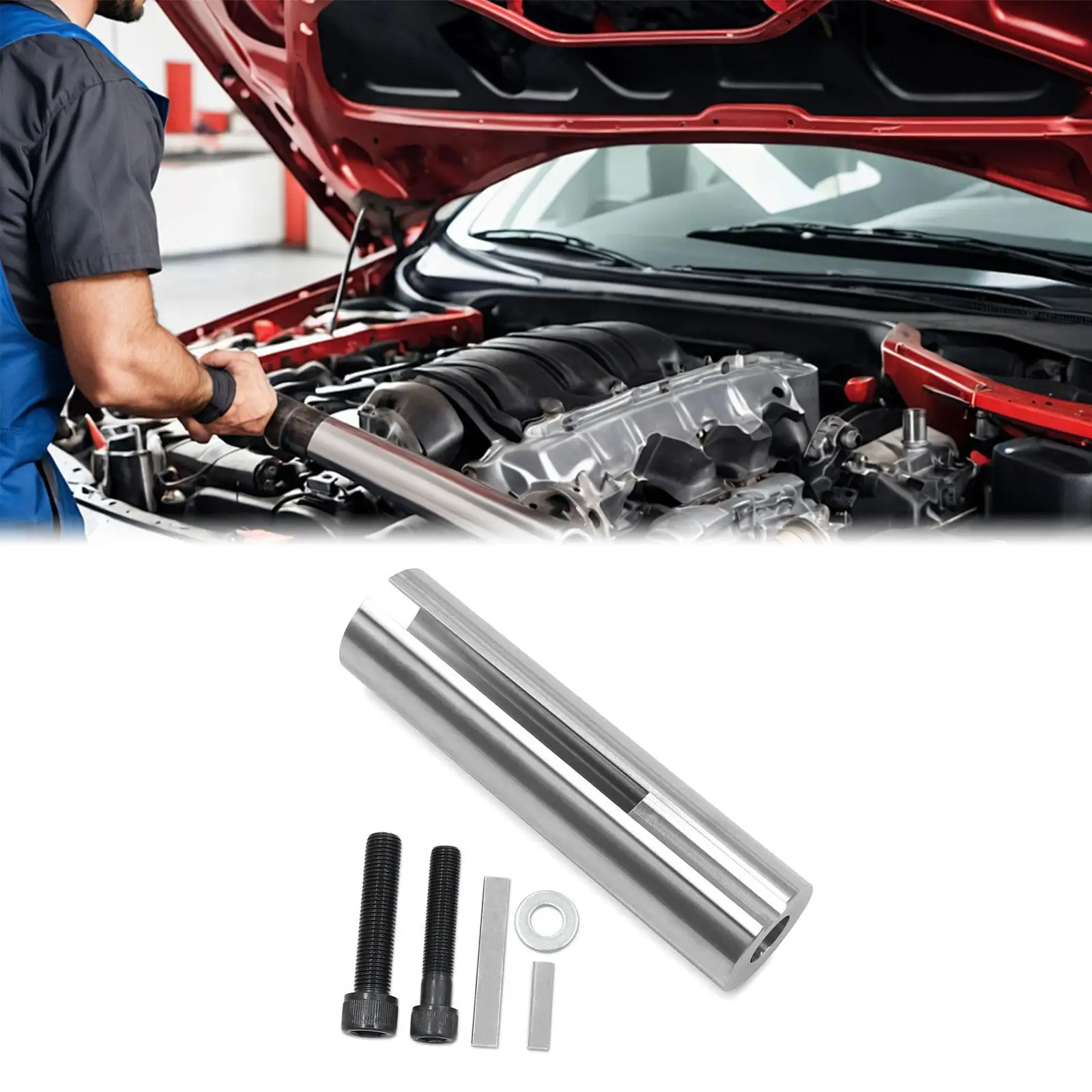 

Gas Engine Pulley Crank Shaft Sleeve Adapter with Bolts and Washer Easily Install Sturdy Professional Extended 1" to 1 1/8 inch