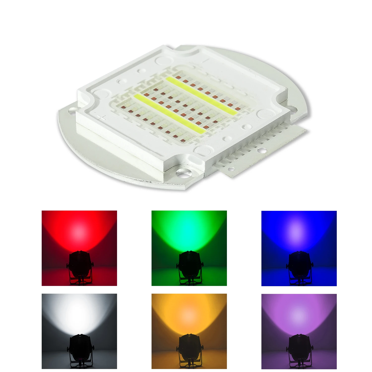 High Power 200W 4in1 6in1 RGBWAUV LED COB Beads Chip COB Audience Light Floodlight Lamps LED COB Chips Stage Light