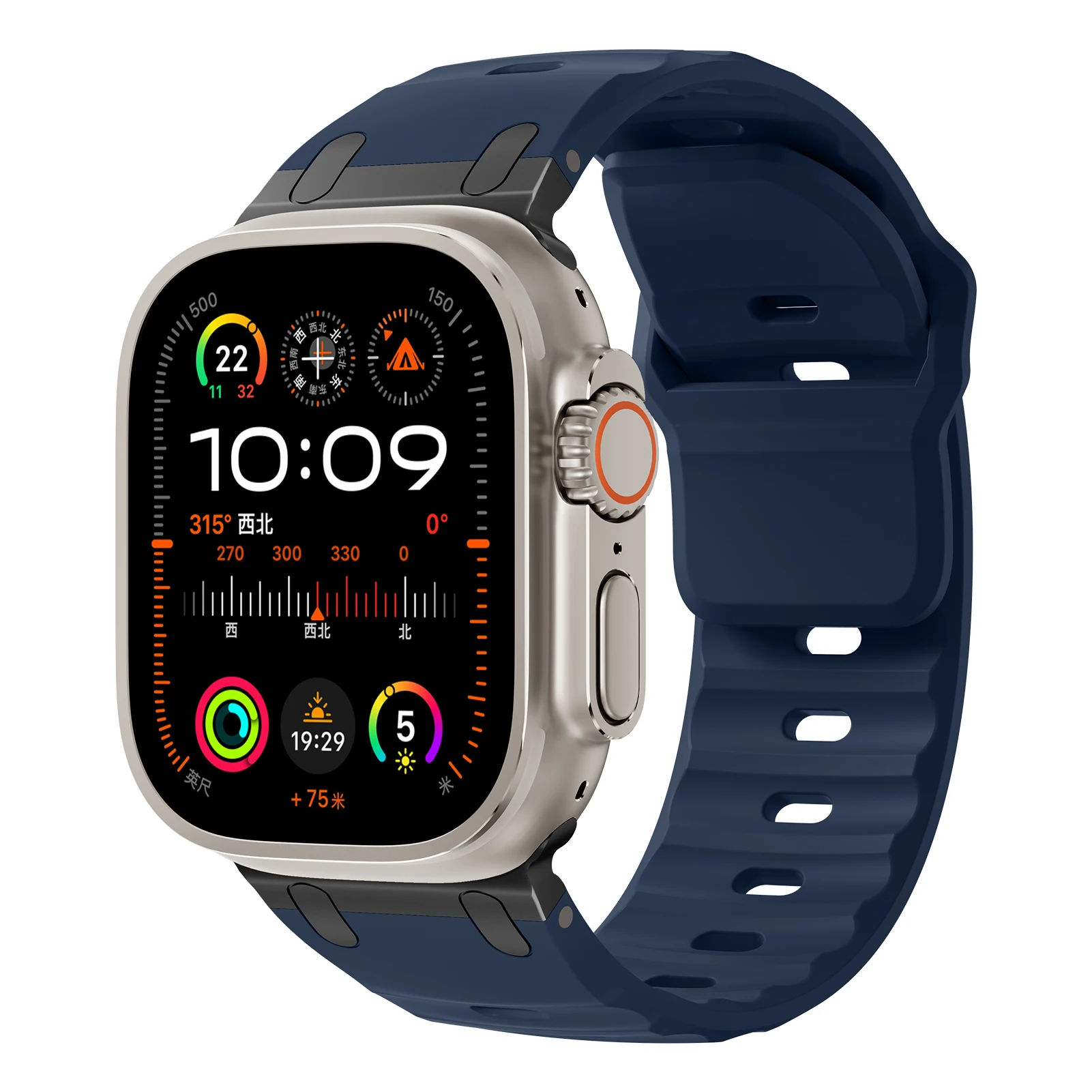 حزام سيليكون معدني لساعة أبل 45 ملم 44 ملم 42 44 ملم سوار رياضي كوريا سوار iwatch Series 5 7 8 9 Ultra 2 49 ملم