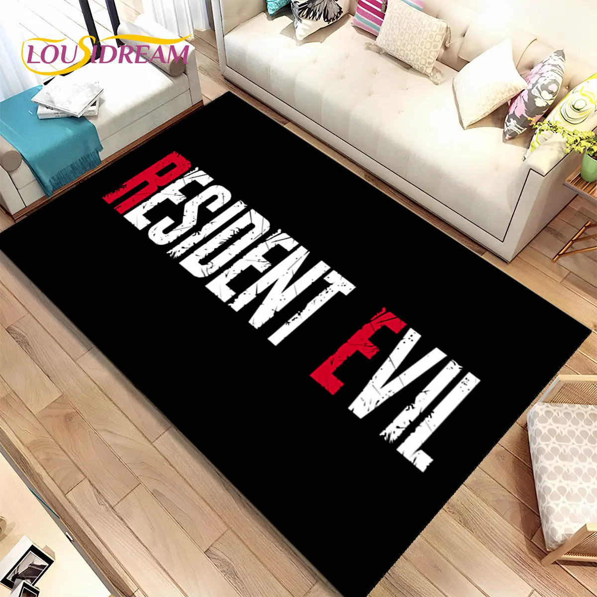 3D R-Resident Evil Games Gamer Area Rug,Carpet Rug for Living Room Bedroom Sofa Doormat Decoration, Kids Play Non-slip Floor Mat