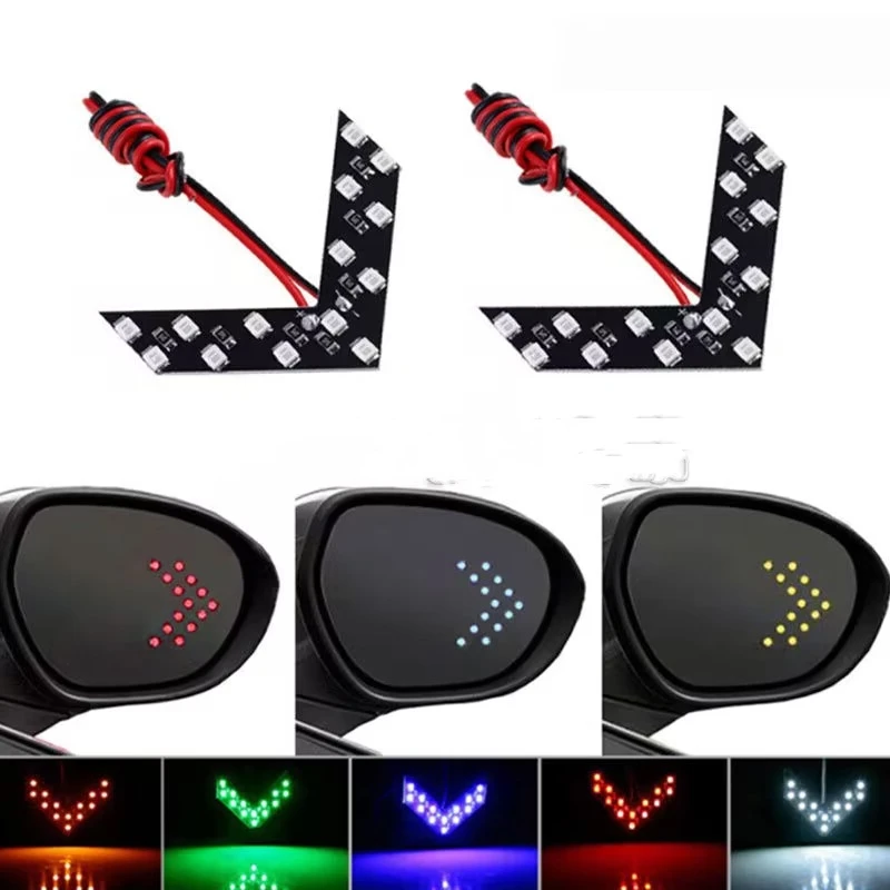2pcs Car LED lights Rear View Mirror Arrow Panel Light car products  Mirror For Infiniti Ford  Pontiac car