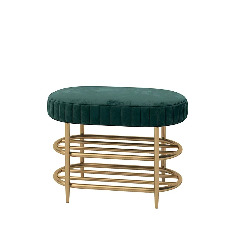 

Nordic Shoe Bench Soft Cushion Multifunctional Shoe Rack Metal Frame Home Furniture Hallway Shoe Rack Bench