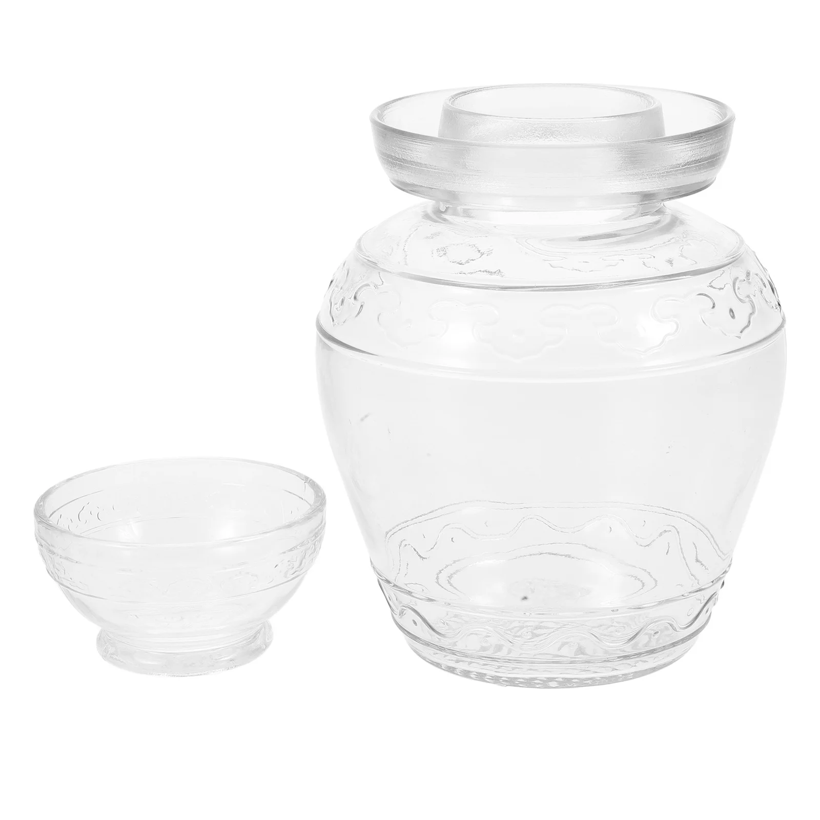 

Glass Pickle Vegetable Jar Large Capacity Sealed Storage Can High Borosilicate Heat-Resistant Thickened Glass Food Jar