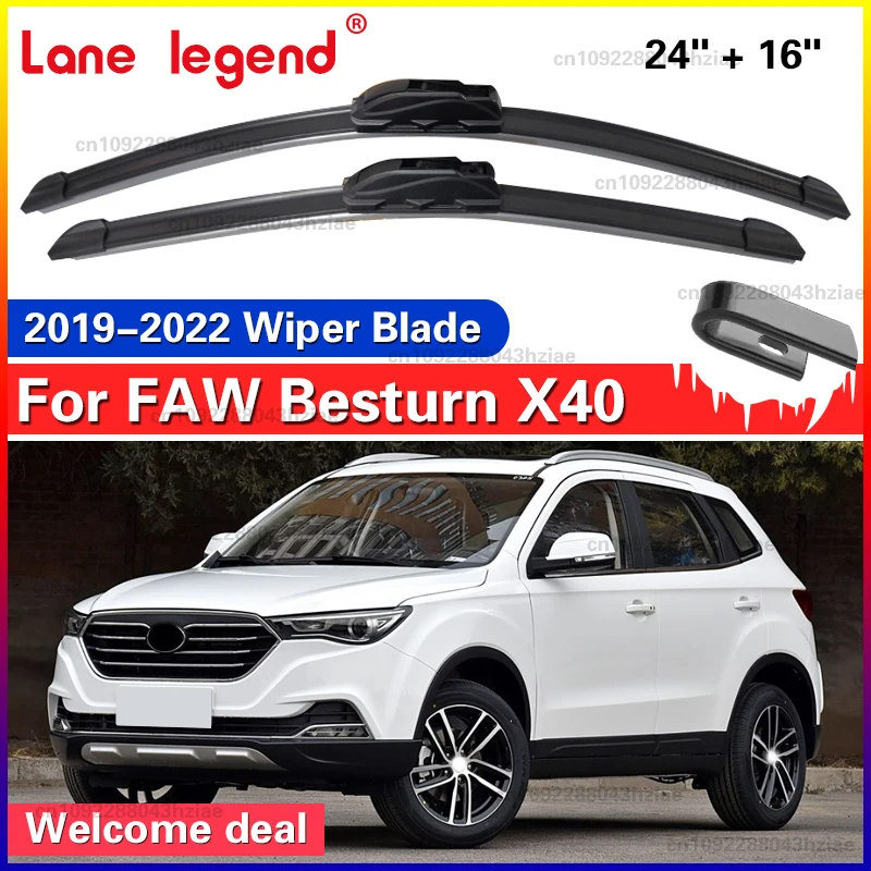 Para FAW Besturn X40 2019 2020 2021 2022 limpiaparabrisas delanteros limpieza de ventanas limpieza de parabrisas accesorios de coche 24 "+ 16"
