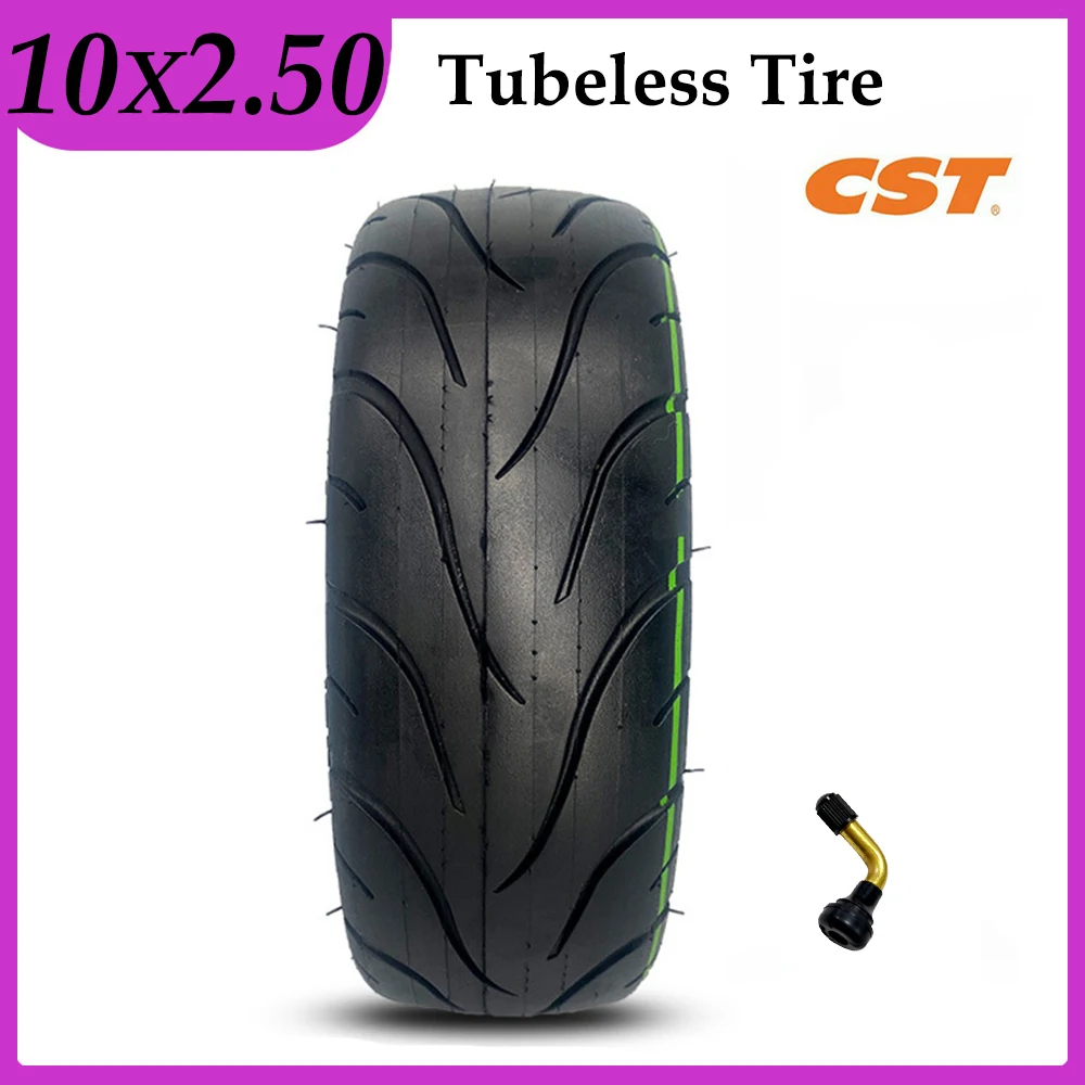 10x2.50 Tubeless Tire CST Wear-Resistant High-Quality Vacuum Tyre for 10 Inch Electric Scooter Wheel Replacement Parts