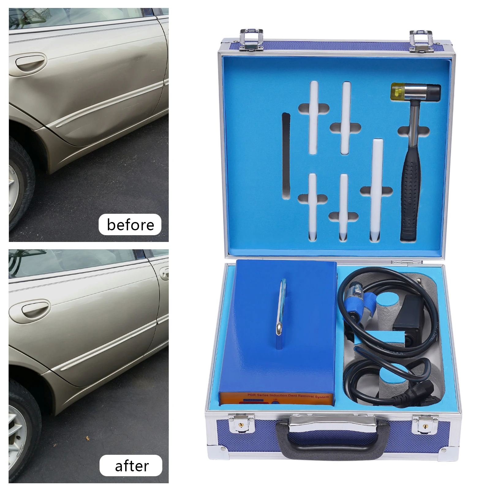 

BYMAOCAR 1380W Pro PDR Induction Heater Machine, 110V-120V W/ Screen, Car Paintless Dent Repair Tool for Auto Repair Shops