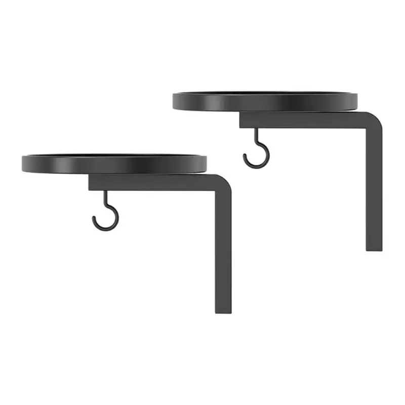 2pcs Wall Mounted Plant Shelf With Raised Floating Flower Display Stand For Indoor Outdoor Use Holds Pots Securely D2RD