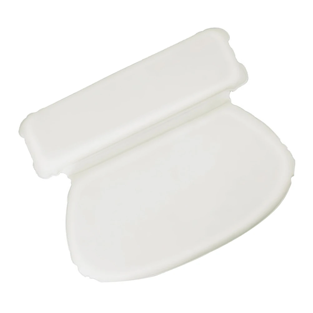 

PU Sponge Round Suction Bathtub Pillow Adsorptive Bath Pillow Spa Headrest for Bathtub Bathroom Toilet (White)